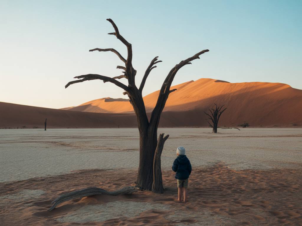 Deadvlei namibie : lever de soleil, dunes géantes et astuces pour y aller avec de jeunes enfants
