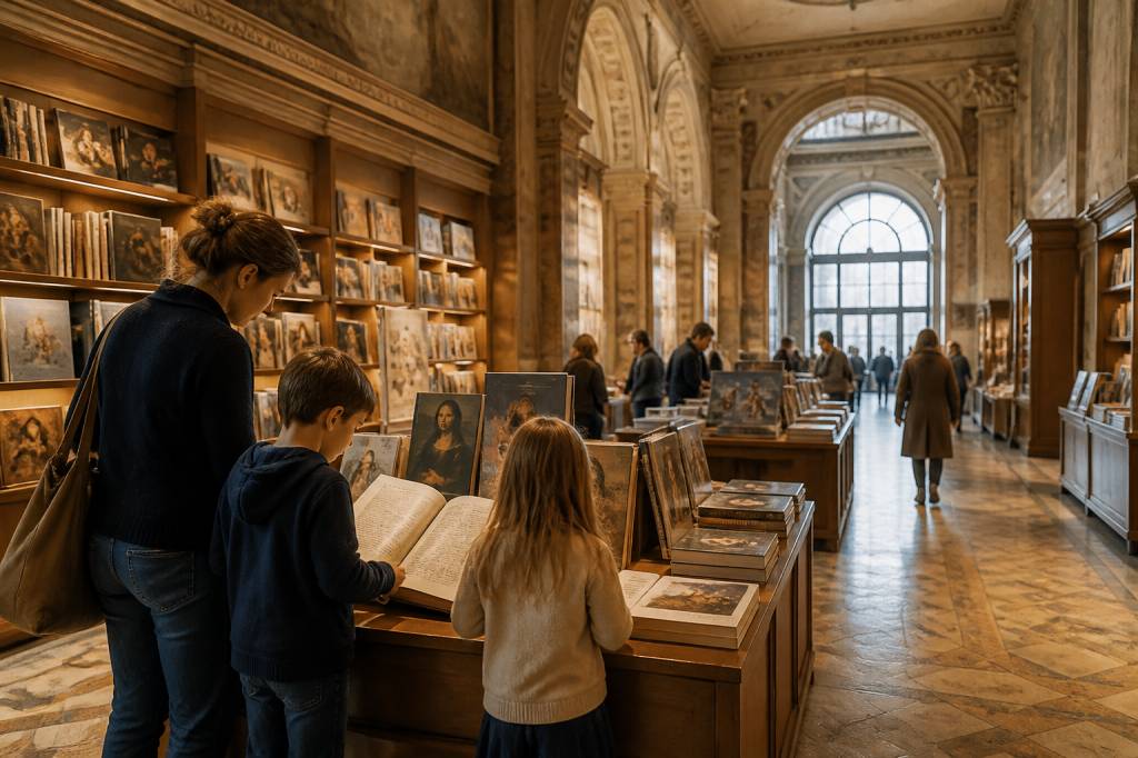 Visiter la librairie du louvre en famille