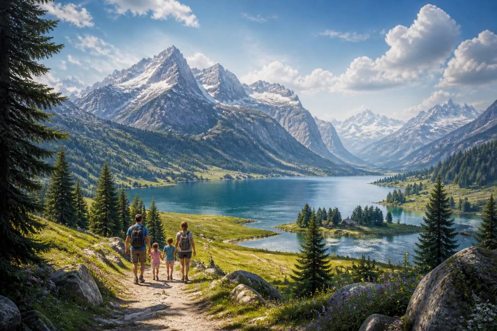 Beau paysage suisse à découvrir en famille lors d’un voyage inoubliable